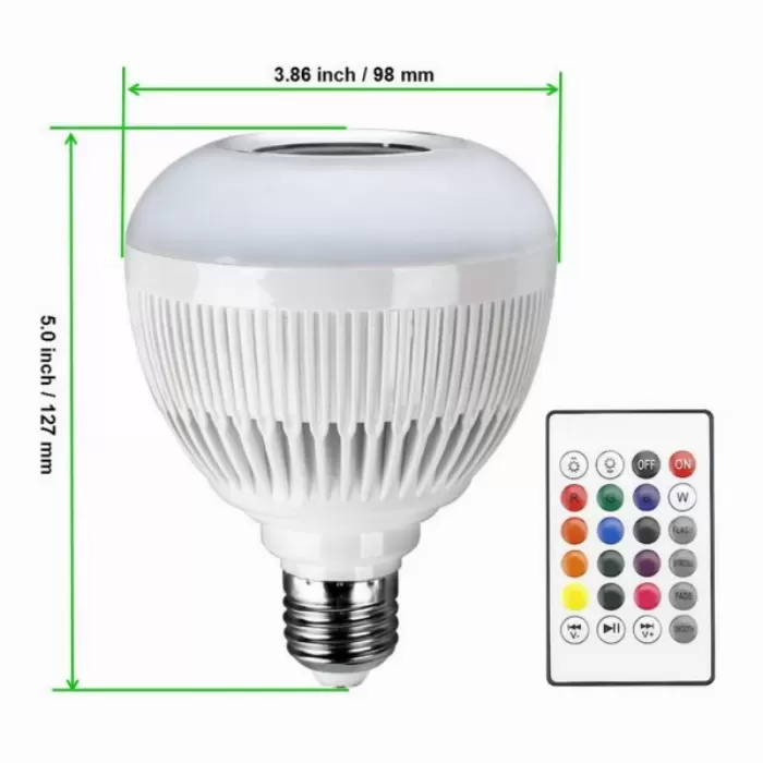 Bluetooth Led Крушка | Музикална LED крушка с Bluetooth и дистанционно управление