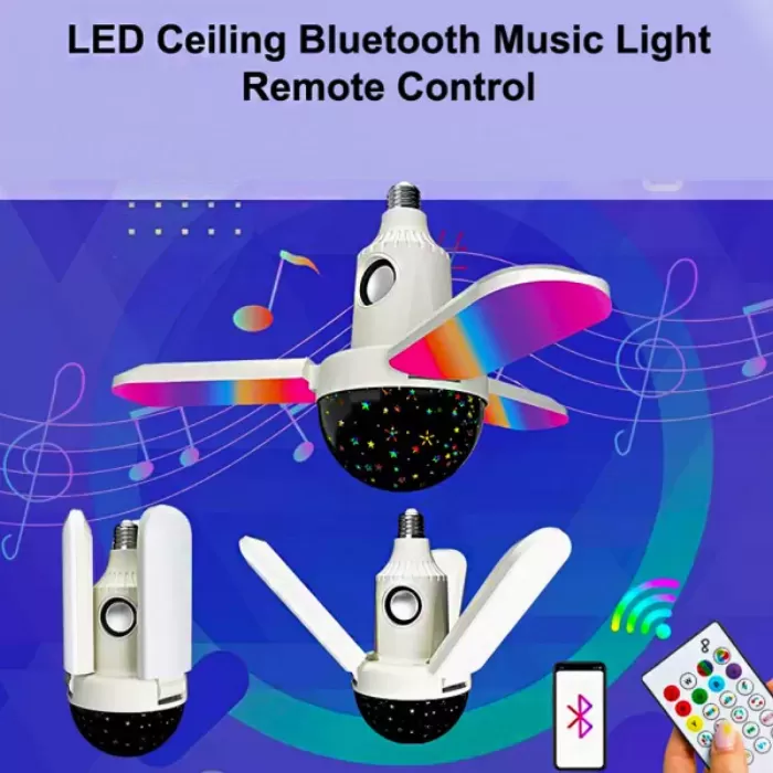 LED Лампа с колона и Bluetooth цветомузика