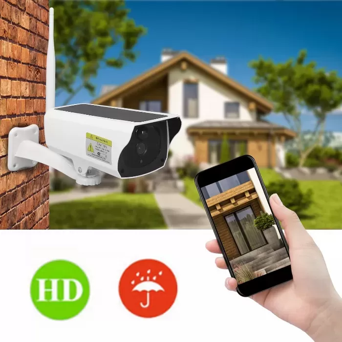 Соларна безжична WIFI IP камера 1080P HD Инфрачервено нощно виждане