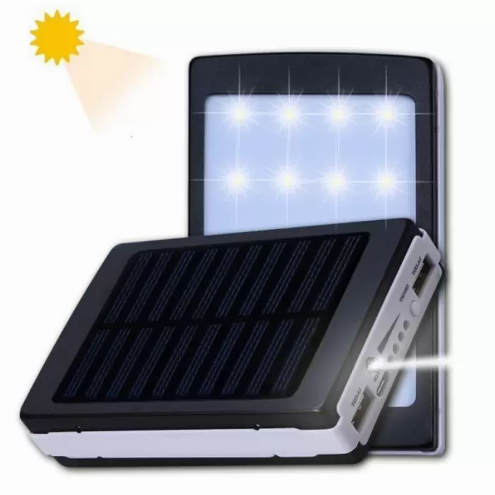 Соларна външна батерия 10000mAh с фенер