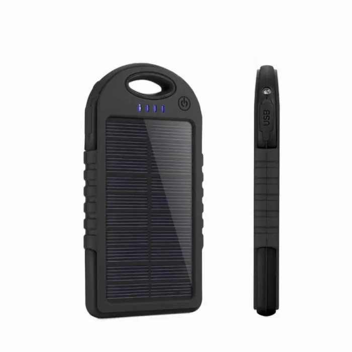 Соларна външна батерия 3в1 - 6300mAh с фенер