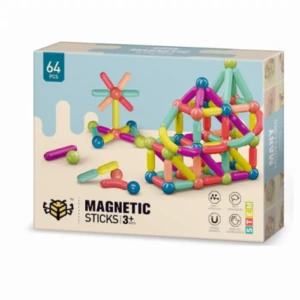 Магнитен  Конструктор Magnetic Sticks, 64 Части