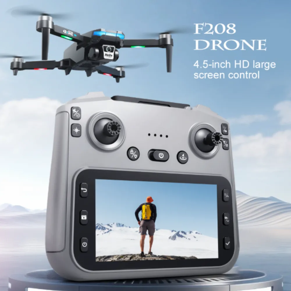 Сгъваем GPS дрон F208 с 4K камера и LCD контролер