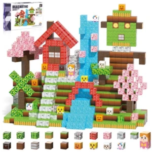 Магнитен Конструктор Кубчета, 100 Части, Cfk12 Pixel World