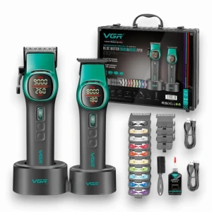 Комплект Машинка За Подстригване И Тример Vgr V-885 S2 С Bldc Мотор – Зелен